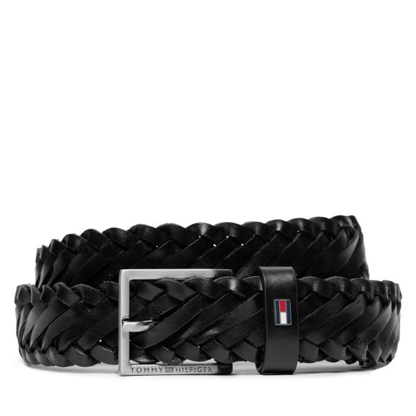 Tommy Hilfiger Muški remen Tommy Hilfiger Oliver 3.0 Leather Braid Dc AM0AM12068 Black BDS