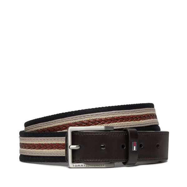 Tommy Hilfiger Muški remen Tommy Hilfiger Oliver Webbing 3.5 AM0AM12049 Smooth Taupe / Space Blue PKB