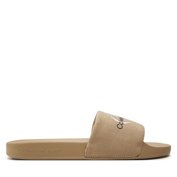 Calvin Klein Jeans Natikače Calvin Klein Jeans Slide Monogram Co YM0YM00061 Bež