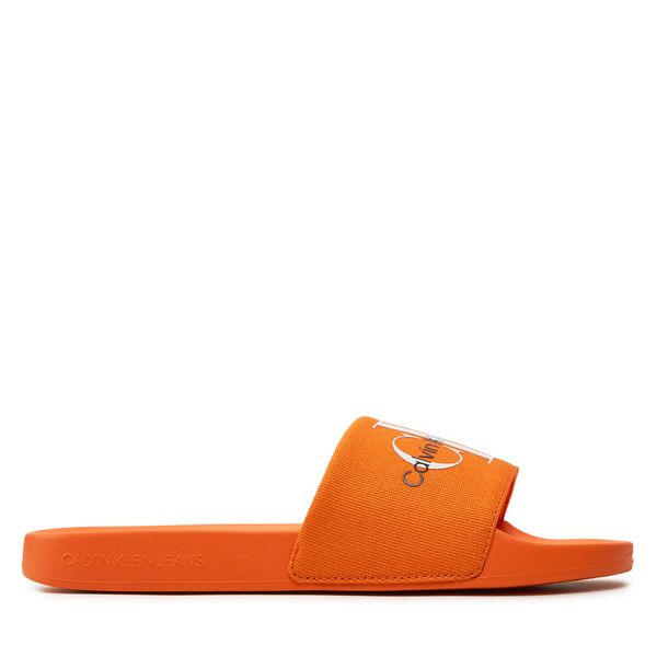 Calvin Klein Jeans Natikače Calvin Klein Jeans Slide Monogram Co YM0YM00061 Vibrant Orange/Bright White SCB