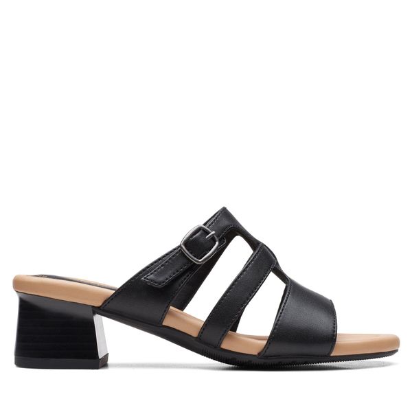 Clarks Natikače Clarks Desirae Palm 26171178 Black Leather