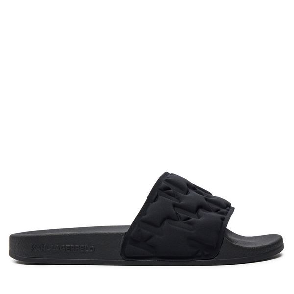 KARL LAGERFELD Natikače KARL LAGERFELD KL80949 Black Satin Text Mono S0X