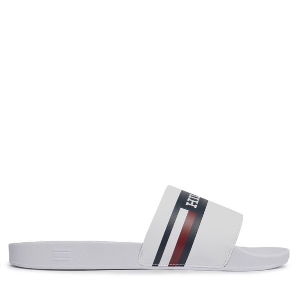 Tommy Hilfiger Natikače Tommy Hilfiger Corporate Hilfiger Pool Slide FM0FM04911 Bijela