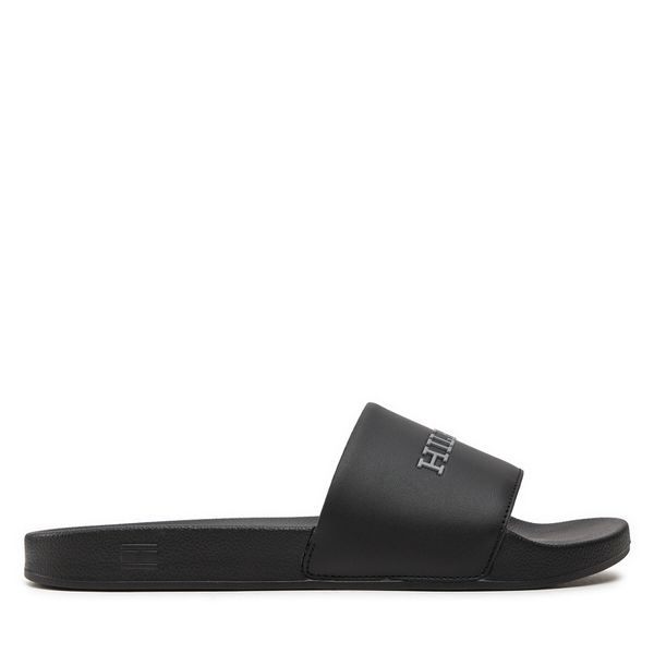 Tommy Hilfiger Natikače Tommy Hilfiger Hilfiger Raised Pool Slide FM0FM05022 Crna