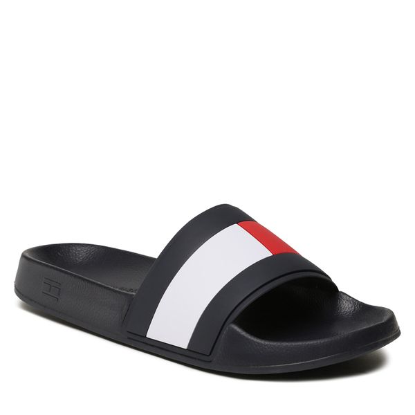 Tommy Hilfiger Natikače Tommy Hilfiger Rubber Th Flag Pool Slide FM0FM04236 Tamnoplava
