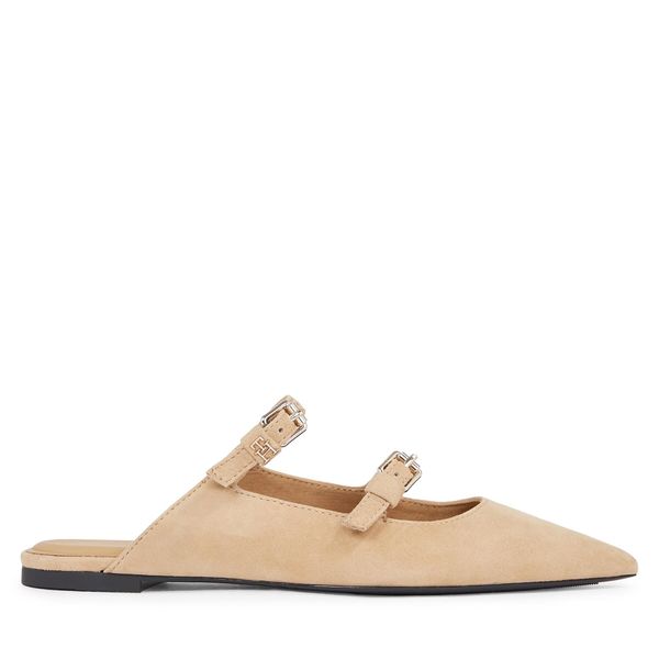 Tommy Hilfiger Natikače Tommy Hilfiger Th Pointe Suede Mule FW0FW07697 Classic Khaki RBL