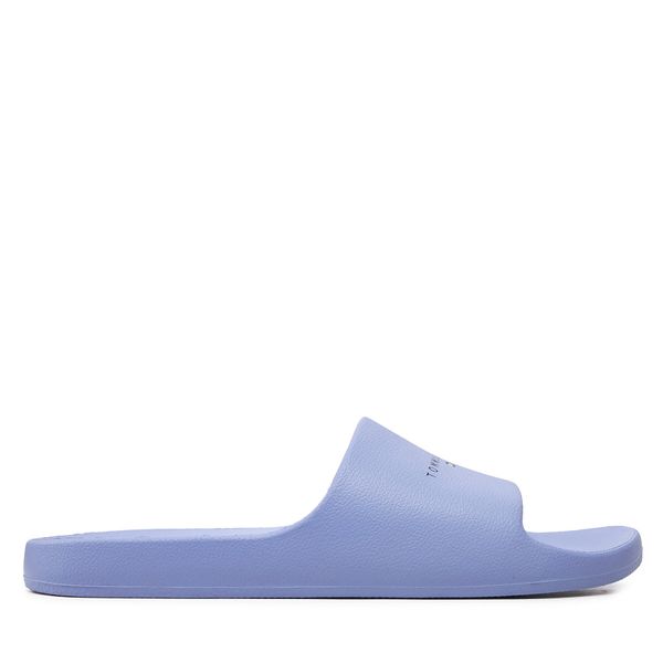 Tommy Jeans Natikače Tommy Jeans Tjw Printed Pu Pool Slide EN0EN02693 Tamnoplava