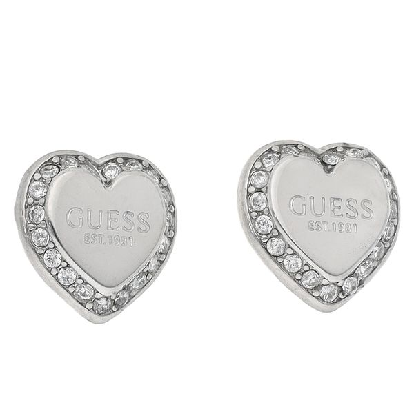 Guess Naušnice Guess JUBE01 427JW RHODIUM