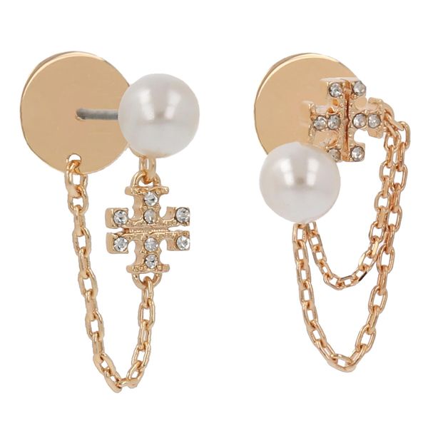 Tory Burch Naušnice Tory Burch 157217 Tory Gold/Cream 700
