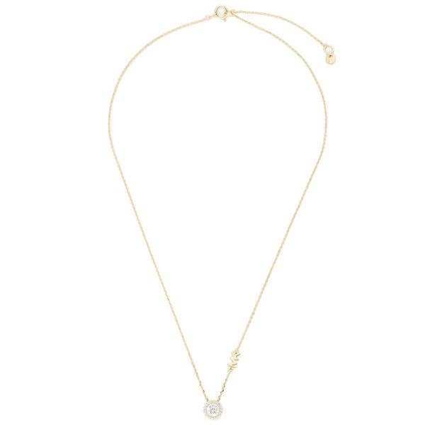 Michael Kors Ogrlica Michael Kors Pave Halo Necklace MKC1208AN710 Zlatna