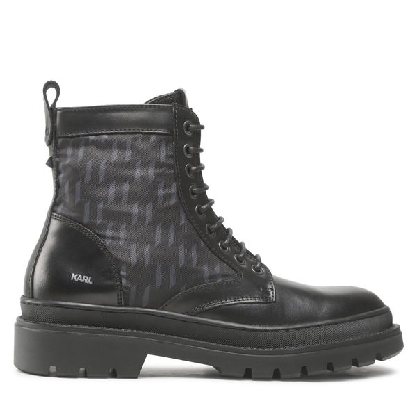 KARL LAGERFELD Planinarske cipele KARL LAGERFELD KL11256 Black Lthr & Textile Mono