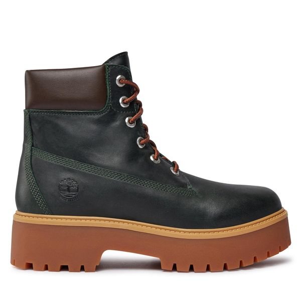 Timberland Planinarske cipele Timberland Stone Street 6In Wp TB0A5RK1EA11 Dk Green Full Grain