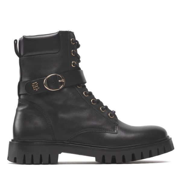 Tommy Hilfiger Planinarske cipele Tommy Hilfiger Buckle Lace Up Boot FW0FW06734 Black BDS