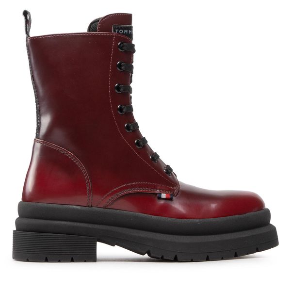 Tommy Hilfiger Planinarske cipele Tommy Hilfiger Lace Up BootieT4A5-32415-1453 Tamnocrvena