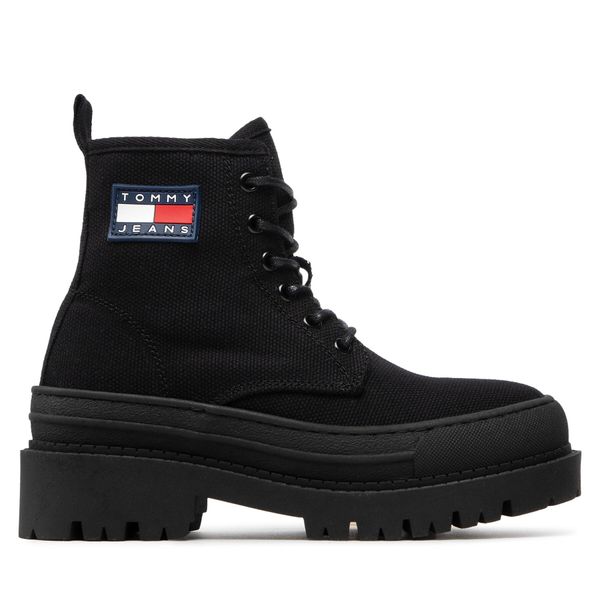 Tommy Jeans Planinarske cipele Tommy Jeans Foxing Boot EN0EN01903 Crna