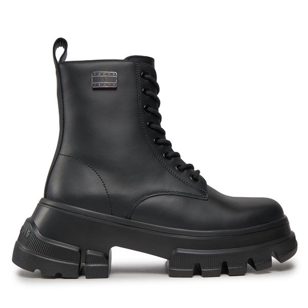 Tommy Jeans Planinarske cipele Tommy Jeans Tjw Chunky Leather Boot EN0EN02503 Black BDS
