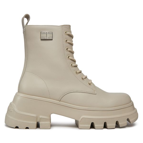 Tommy Jeans Planinarske cipele Tommy Jeans Tjw Chunky Leather Boot EN0EN02503 Bleached Stone AEV
