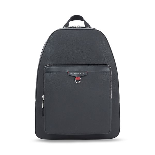 Tommy Hilfiger Ruksak Tommy Hilfiger Th Structured Leather Backpack AM0AM11561 Crna