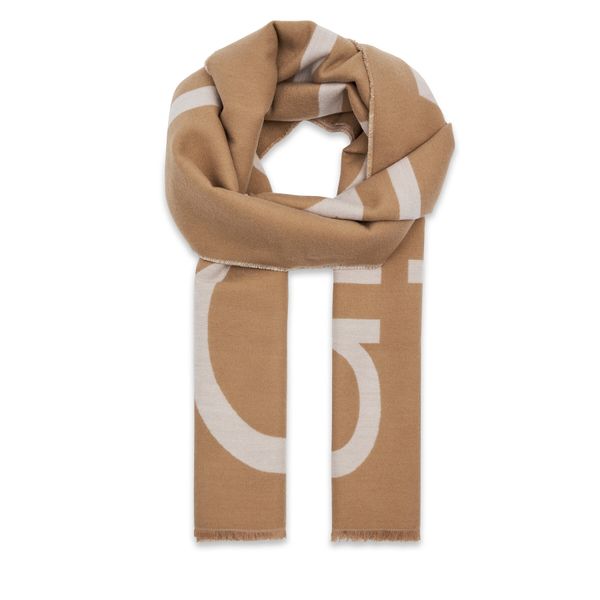 Calvin Klein Šal Calvin Klein Fringes 2-Tones Wool Blend Scarf K60K612028 Smeđa