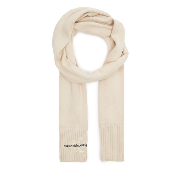 Calvin Klein Jeans Šal Calvin Klein Jeans Monologo Embro Knit Scarf K60K611262 Ivory YBI