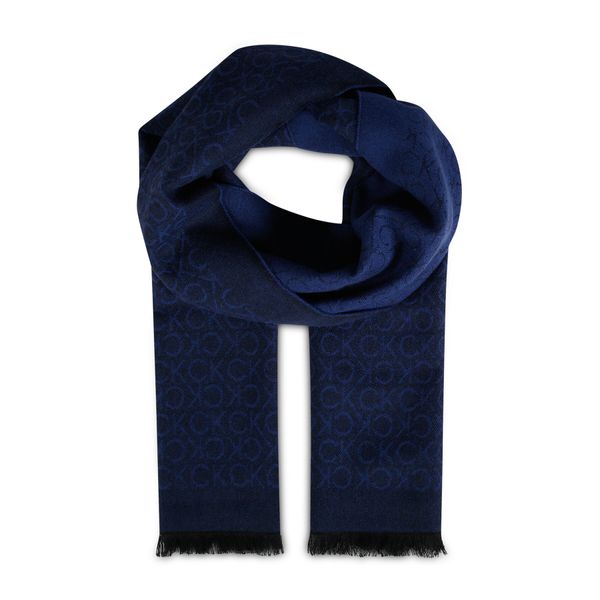 Calvin Klein Šal Calvin Klein Monogram Woven Scarf 35X180 K50K509700 Tamnoplava