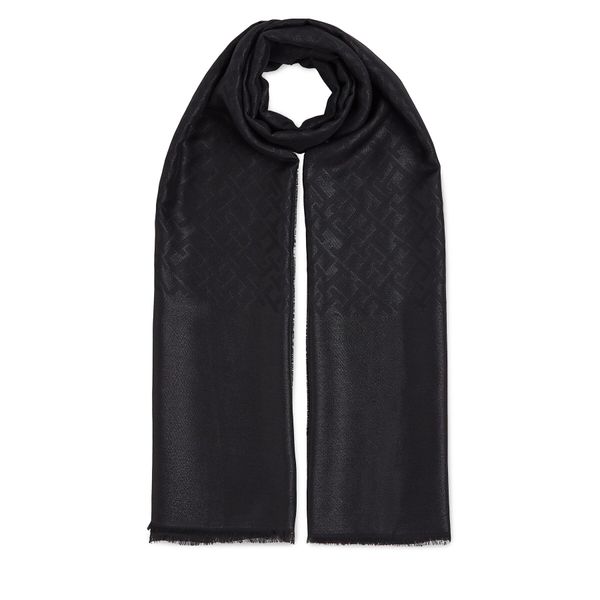 Tommy Hilfiger Šal Tommy Hilfiger Th Evening Monogram Scarf AW0AW15931 Black BDS
