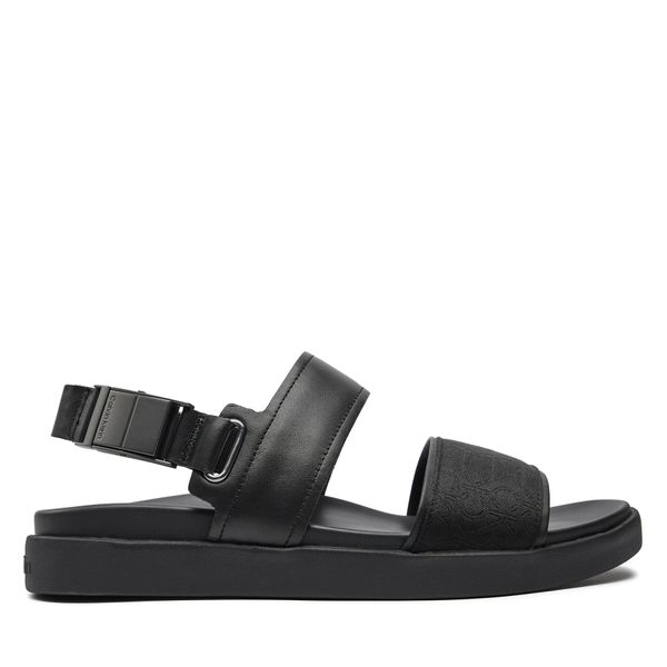 Calvin Klein Sandale Calvin Klein Back Strap Sandal Jaq Mono Ip HM0HM01421 Crna