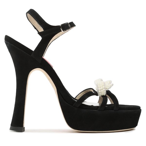 Custommade Sandale Custommade Arlina Pearl Bow 999621047 Anthracite 999