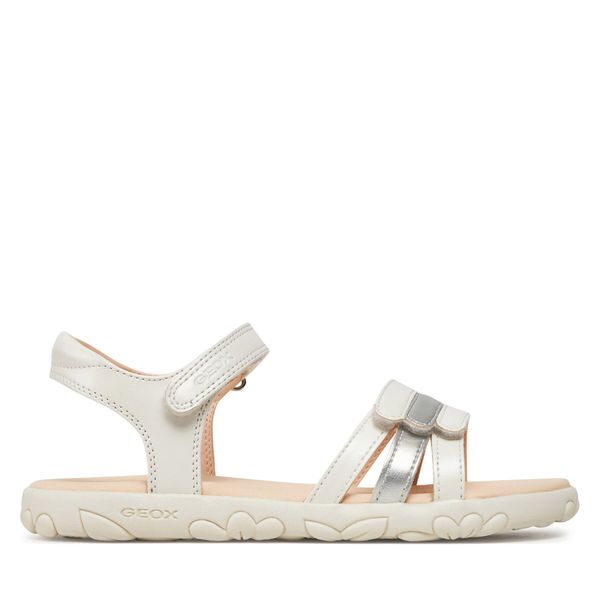 Geox Sandale Geox J Sandal Haiti Girl J458ZD 000NF C0459 D White/Silver