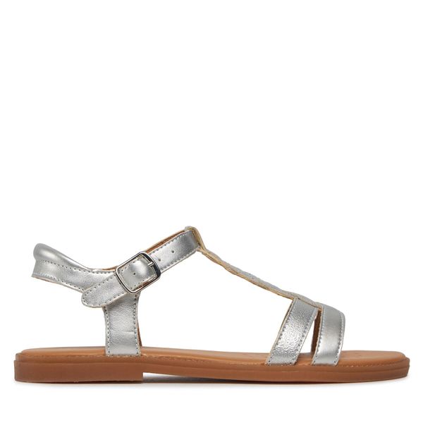 Geox Sandale Geox J Sandal Karly Girl J4535H 0NFQD C1007 D Silver