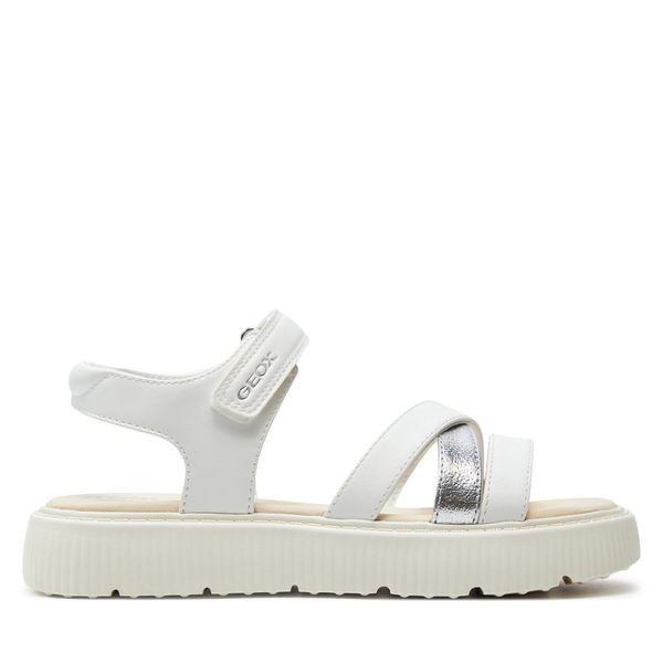 Geox Sandale Geox J Sandal Kodette Gir J45DBI 0BCBN C0007 D White/Silver