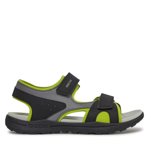 Geox Sandale Geox J Vaniett Boy J455XC 015CE C0802 S Black/Lime