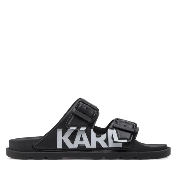KARL LAGERFELD Sandale KARL LAGERFELD KL80978 Black Rubber w/White V01