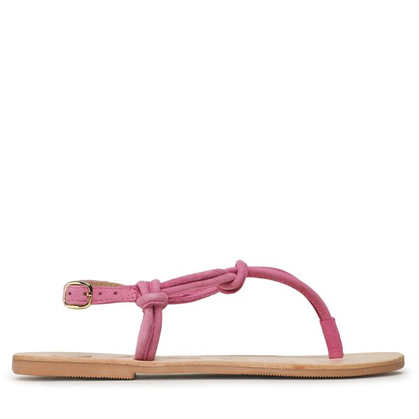 Manebi Sandale Manebi Suede Leather Sandals V 1.8 Y0 Bold Pink Knot Thongs