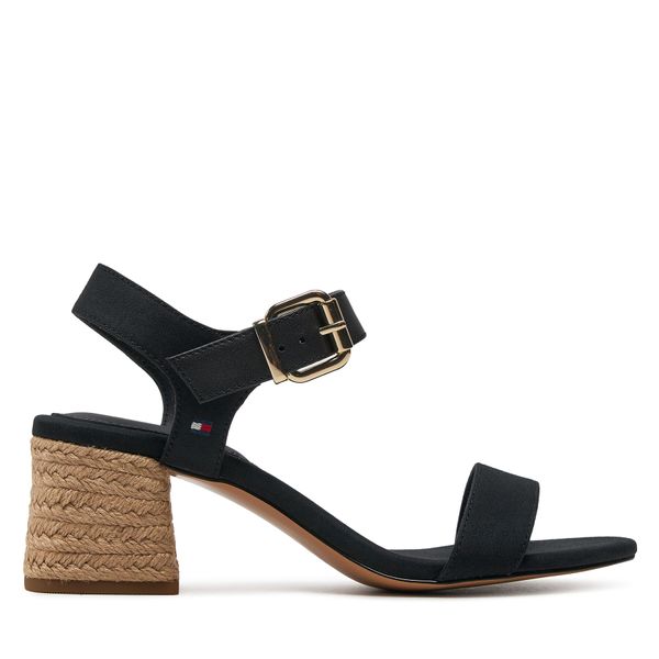 Tommy Hilfiger Sandale Tommy Hilfiger Block Mid Heel Sandal FW0FW08075 Crna