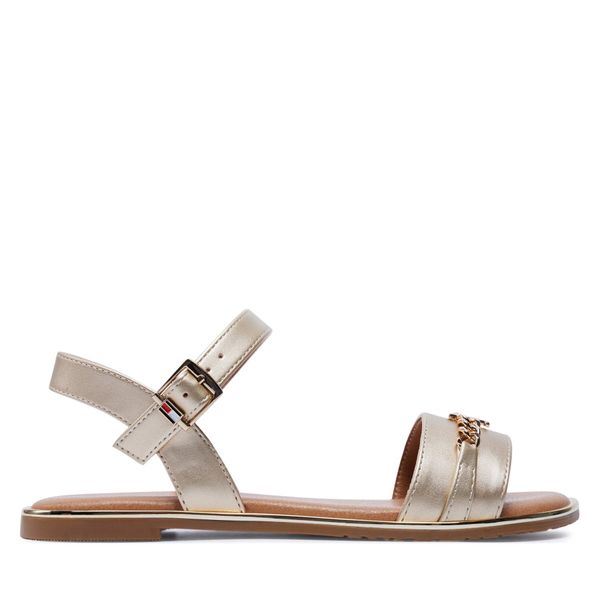 Tommy Hilfiger Sandale Tommy Hilfiger Flat Sandal T3A2-33253-1372 S Zlatna
