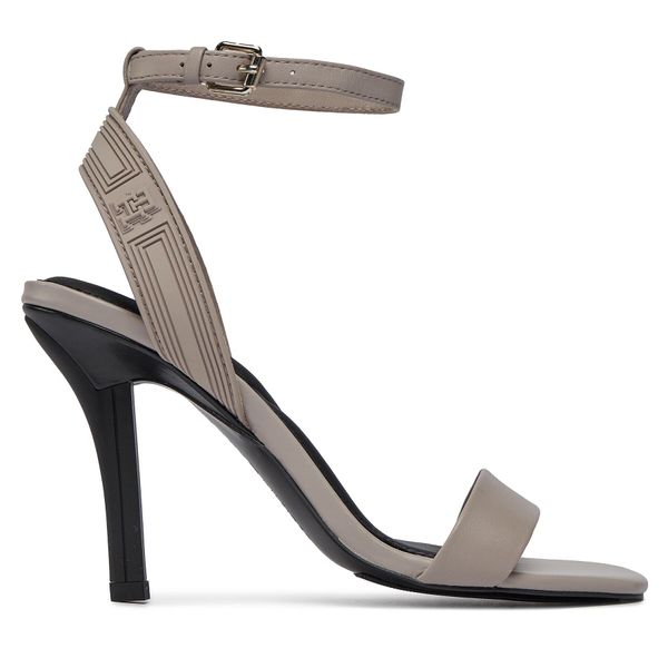 Tommy Hilfiger Sandale Tommy Hilfiger Sporty Leather High Heel Sandal FW0FW07795 Bež