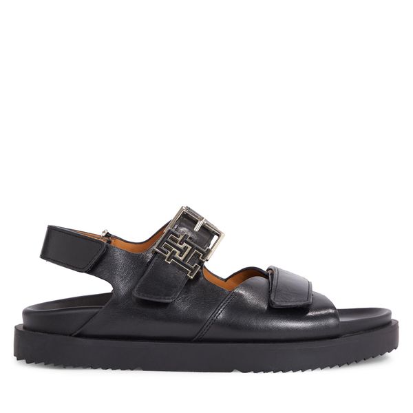 Tommy Hilfiger Sandale Tommy Hilfiger Th Hardware Lthr Sporty Sandal FW0FW07736 Crna