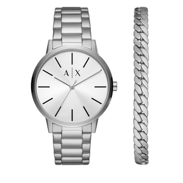 Armani Exchange Sat Armani Exchange Cayde AX7138SET Srebrna