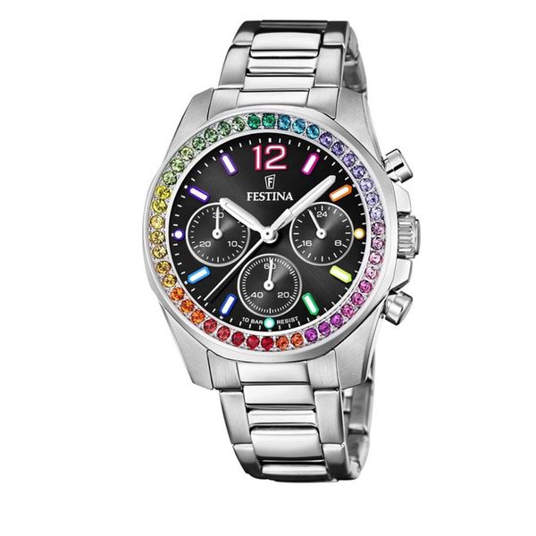 Festina Sat Festina Boyfriend Chronograph 20606/3 Silver/Black