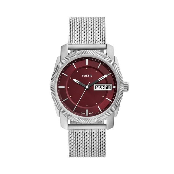 Fossil Sat Fossil Machine FS6014 Burgundy/Silver