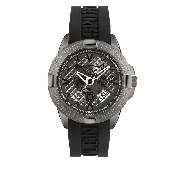 Plein Sport Sat Plein Sport Touchdown PSFBA0823 Black Guilloché