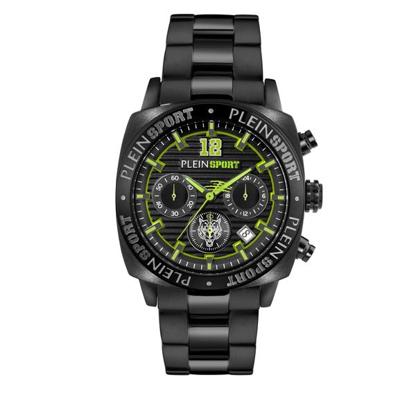 Plein Sport Sat Plein Sport Wildcat PSGBA1523 Black Guilloché