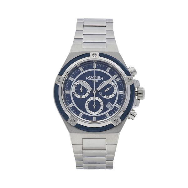 Roamer Sat Roamer Tempomaster Chrono 221837 41 45 20 Silver/Blue
