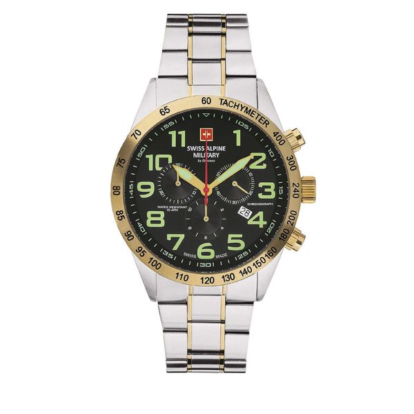 Swiss Alpine Military Sat Swiss Alpine Military 7047.9144 Black/Silver/Gold Silver