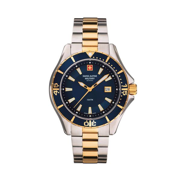 Swiss Alpine Military Sat Swiss Alpine Military Diver 7040.1145 Silver/Gold