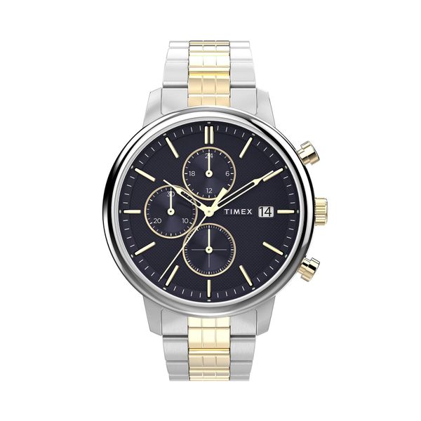 Timex Sat Timex Chicago Chronograf TW2W13300 Silver/Navy