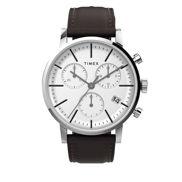 Timex Sat Timex Midtown Chronograph TW2V36600 Silver/Brown