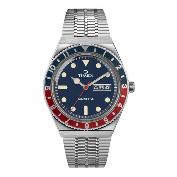 Timex Sat Timex Q Reissue TW2T80700 Silver/Navy