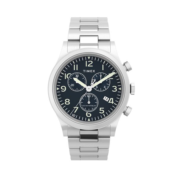 Timex Sat Timex Waterbury Traditional Chronograph TW2W48200 Srebrna